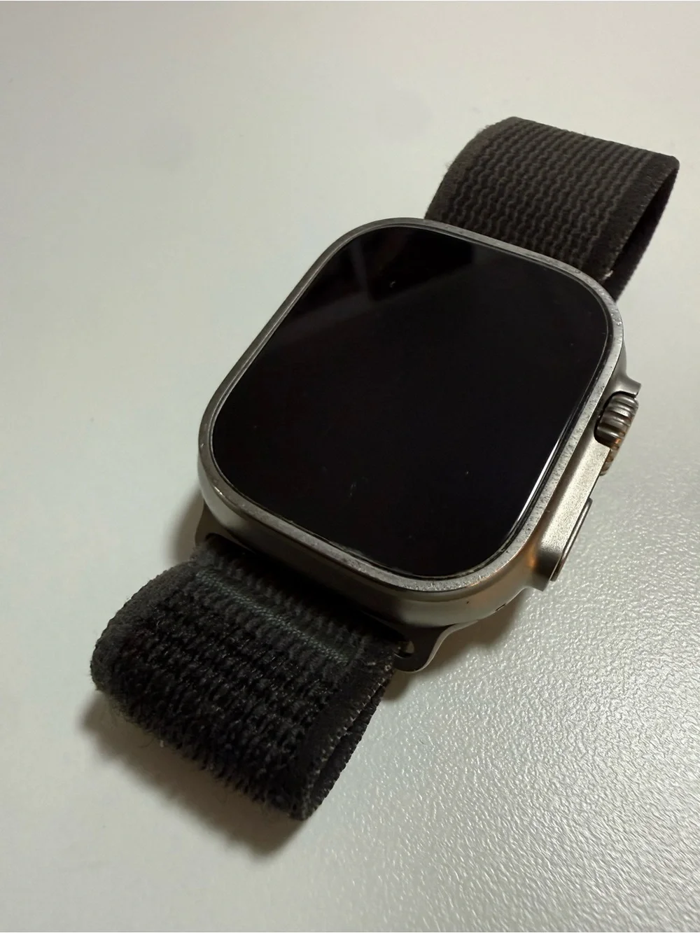 Apple Smartwatch with Black Woven Strap and Silver Case